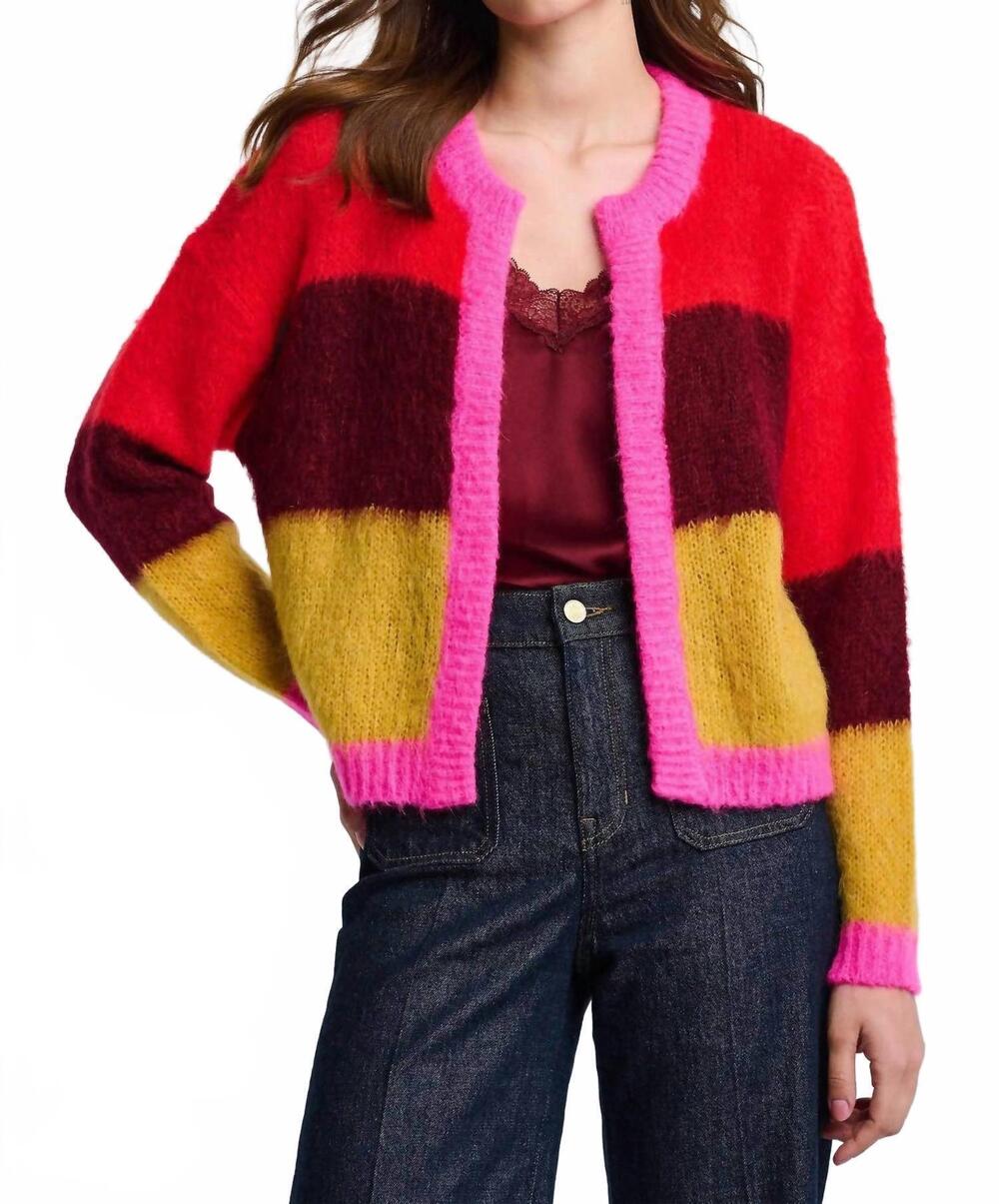NEW LISA TODD tutti colore cardigan in multi red